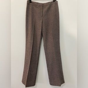Lafayette 148 New York Black White Tweed Wool Blend Straight Leg Trouser 8